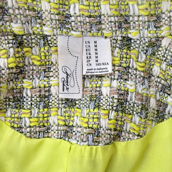 Forever 21 Classic Chic Tweed Jacket Yellow - Medium - Picture 3 of 9